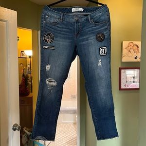 Torrid size 12 ankle distressed capri pants